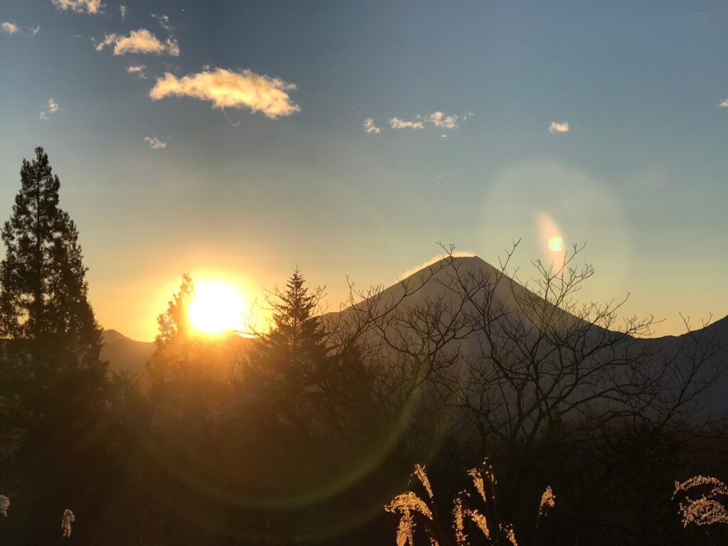 富士山からご来光の写真